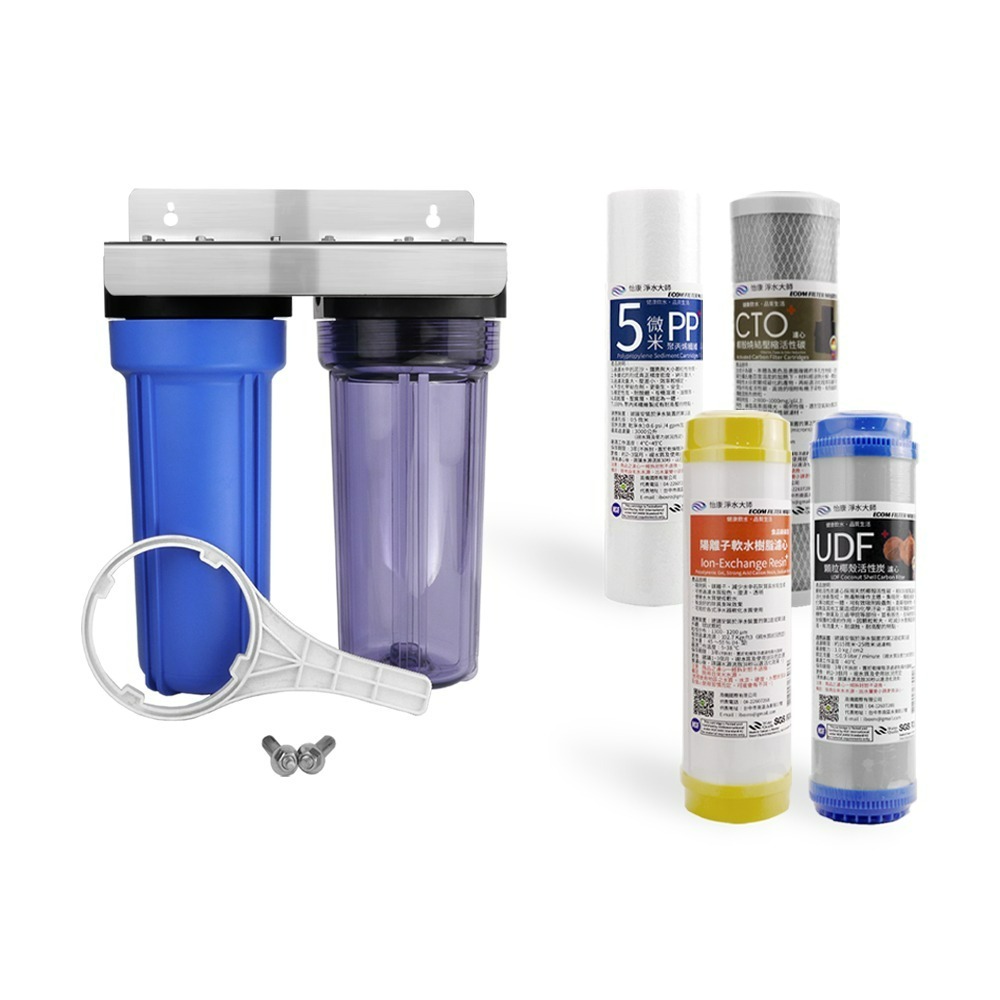 怡康 10吋標準二道 濾殼濾心吊片組《不含安裝》-細節圖2