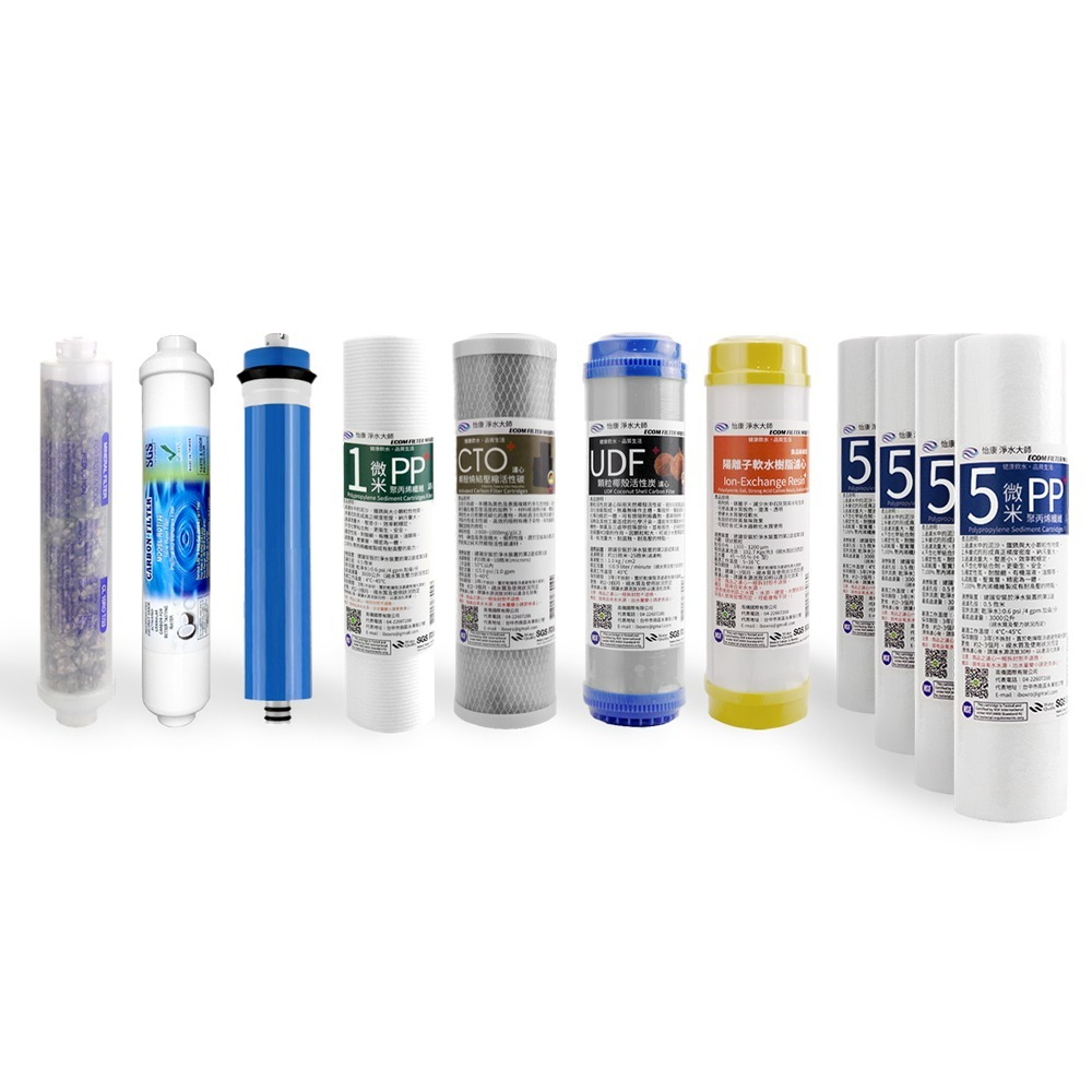 怡康 10吋標準第1-6道 麥飯石濾心11支組《不含安裝》-細節圖2