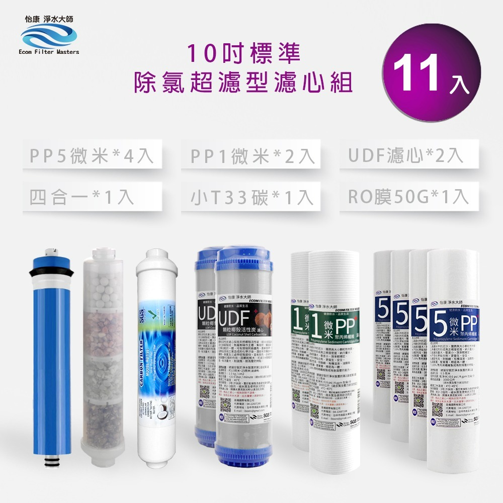 怡康 10吋標準第1-6道 能量礦石組《不含安裝》-規格圖2