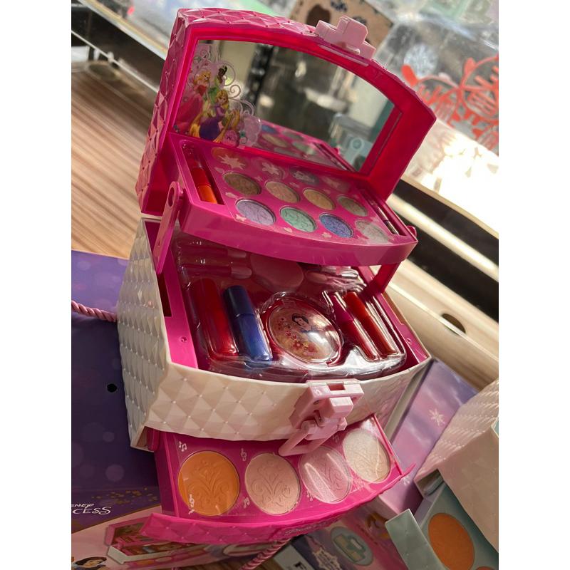 台灣現貨 迪士尼正版 化妝箱 ！豐富配件 兒童指甲油安全無毒 兒童化妝 兒童彩妝 冰雪奇緣化妝箱送立體貼紙公主化妝-細節圖9