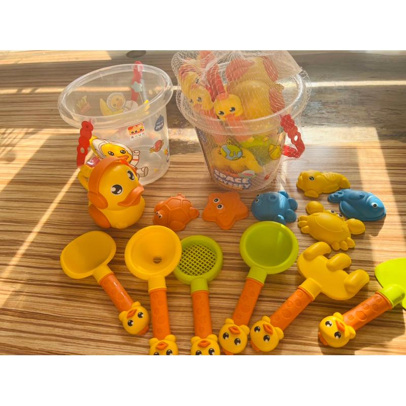 14件套 小鴨戲水玩沙工具沙灘桶 兒童挖砂玩具 海報沙灘-細節圖8