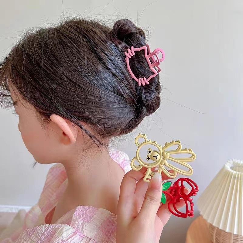 台灣飾品 好可愛 鯊魚夾 公主夾 和金抓夾 髮抓 馬尾神器 固定抓夾 親子髮夾 小熊髮夾 貓咪髮夾兒童髮夾 兒童髮抓抓夾-細節圖2