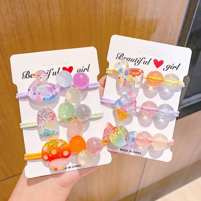 台灣髮繩/兒童髮繩 水晶球髮繩 /親子髮繩/閃閃發光 小朋友很愛～糖果色髮繩-細節圖2