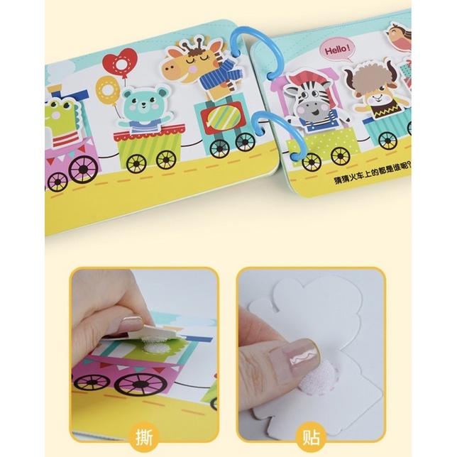 恐龍個主題的寶寶安靜書現貨免運啟蒙安靜書幼兒園早教認知教具兒童專注力益智玩具撕拉粘貼書貼畫 交通安靜書-細節圖7