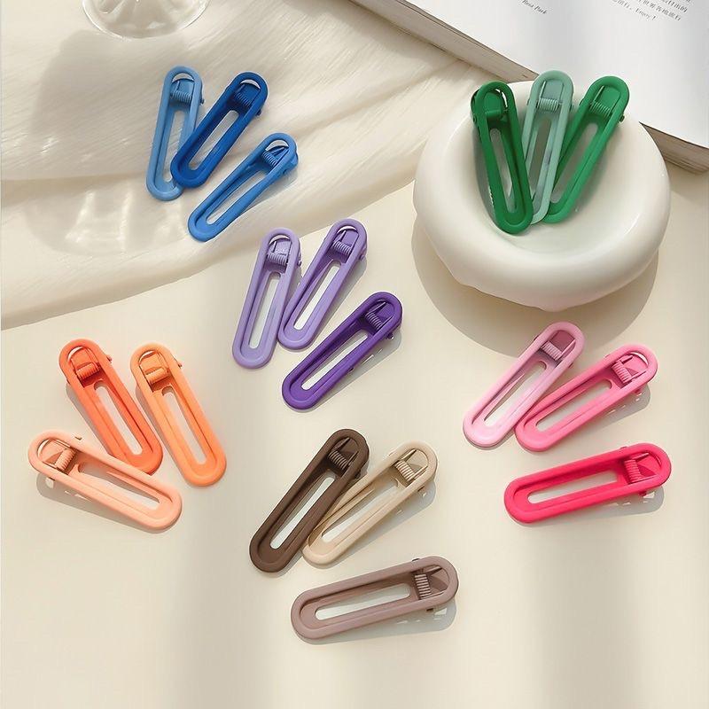 三入一卡～糖果色側邊髮夾！夏季網紅夾子頭飾 彩色髮卡劉海一字夾邊夾鴨嘴夾-細節圖2