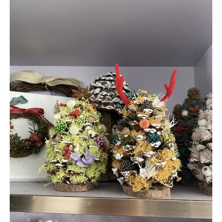 台灣預購🌟聖誕松果樹diy 走心手禮物～手工DIY乾花材料包 乾燥花 永生花 聖誕樹Diy材料包-細節圖5