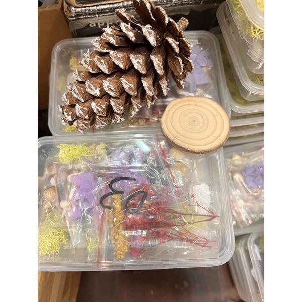 台灣預購🌟聖誕松果樹diy 走心手禮物～手工DIY乾花材料包 乾燥花 永生花 聖誕樹Diy材料包-細節圖7
