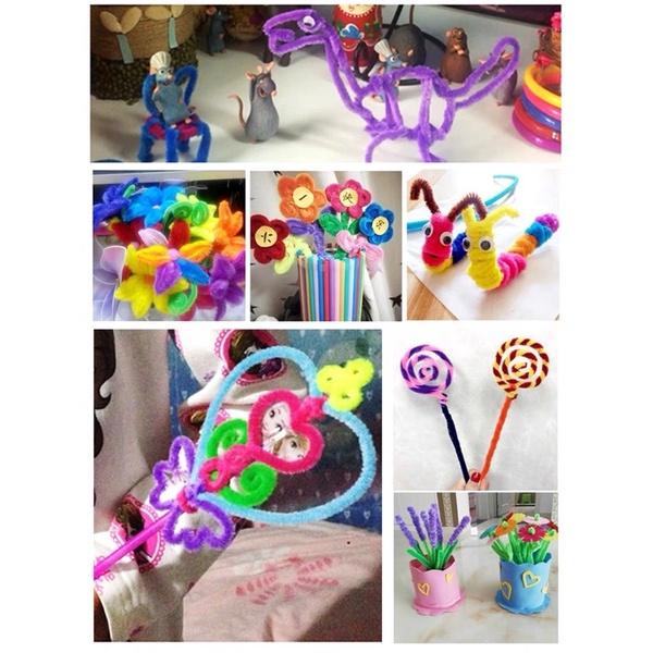 台灣出貨 100入下單區：毛根 扭扭棒 毛根條 馬卡龍 混色 DIY創意手作 兒童勞作 扭扭棒花束 兒童節小禮物-細節圖9