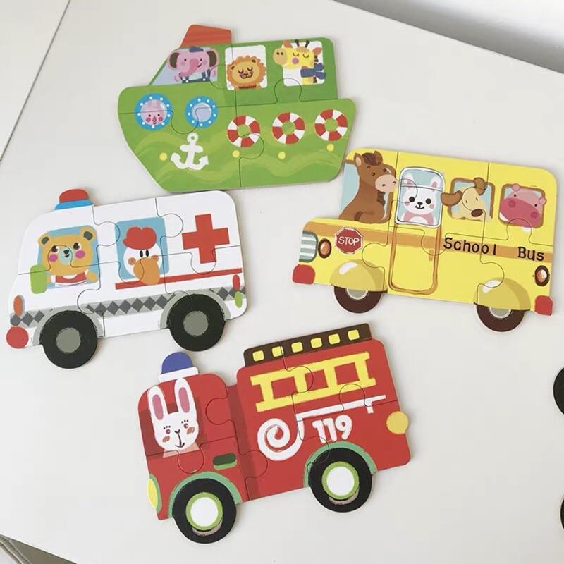 六合一拼圖 兒童鐵盒木頭拼圖 幼兒拼圖 鐵盒拼圖 Costco好市多兒童拼圖大塊拼圖 益智拼圖巧虎mideer恐龍拼圖-細節圖8