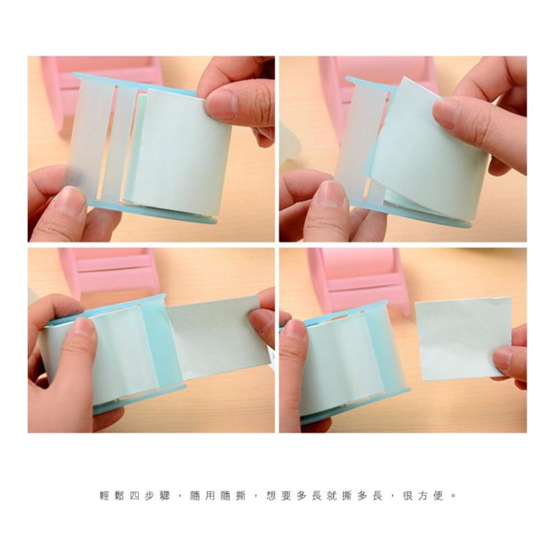 膠帶式帶座便利貼 標籤紙 N次貼 小紙條 備忘貼 記事 文具 留言 辦公室 紀錄 方便 便條紙 膠帶式便利貼便條紙-細節圖4