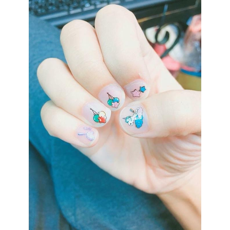 閃閃發亮金蔥兒童親子指甲貼片兒童寶寶卡通指甲貼紙 兒童指甲貼-細節圖3