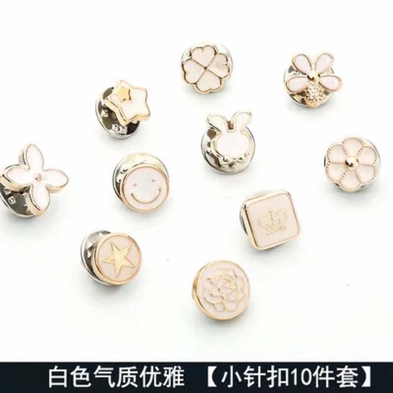 防止光多用途小扣針10件套 特價$80～✨多用途胸針 小別針 防走光設計立體珍珠釦子防走光扣子 服飾飾品-細節圖5