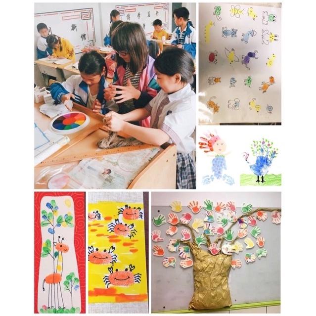 台灣現貨！幼教推薦～幼兒園兒童大號手指畫印泥環保可水洗繪畫顏料手掌拓印塗鴉手印盤-細節圖7