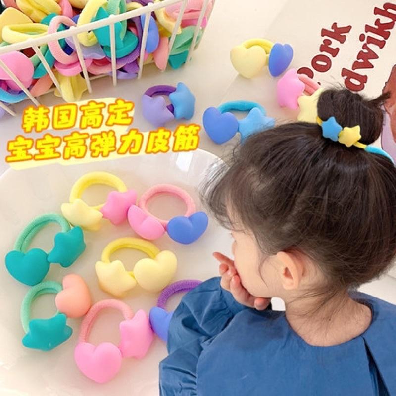 （10入價錢）韓國高訂！寶寶髮繩 女童 手指圈髮繩 彈力髮繩 冰淇淋色 可愛超萌頭飾 兒童皮筋 不咬髮好綁髮圈-細節圖2