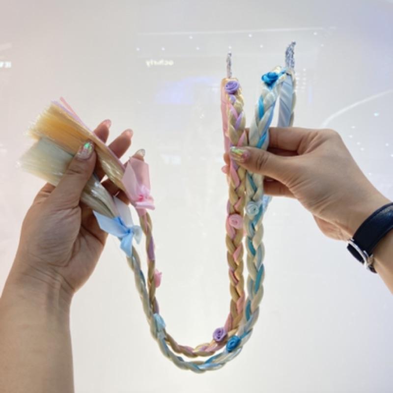 冰雪髮箍 冰雪假髮發箍頭扣節日裝扮派對發飾公主頭飾可愛兒童發箍假髮發飾-細節圖6