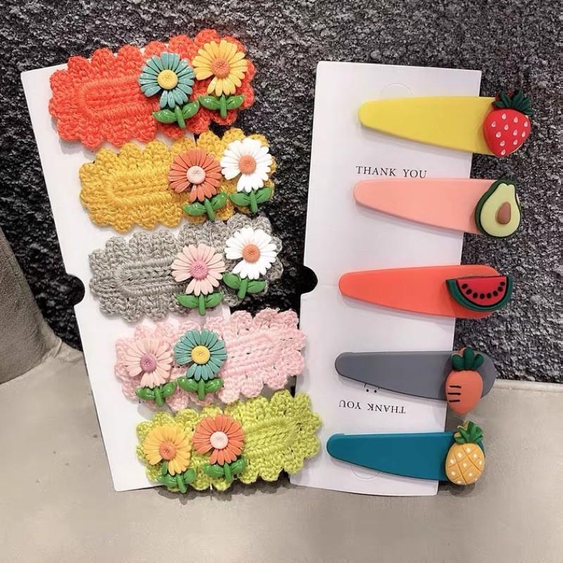 針織刺毛線髮夾 布藝髮夾 泫雅風針織花朵髮夾 手工編織劉海夾邊夾 ins可愛兒童毛線bb夾 一字夾 碎髮夾 頂夾 側邊夾-細節圖5