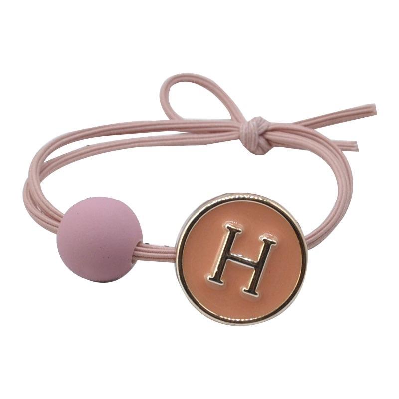 台灣現貨 特價 H字母髮繩 配件加分 字母髮圈 新款韓版頭繩字母發圈簡約百搭發繩扎馬尾髮繩-細節圖2