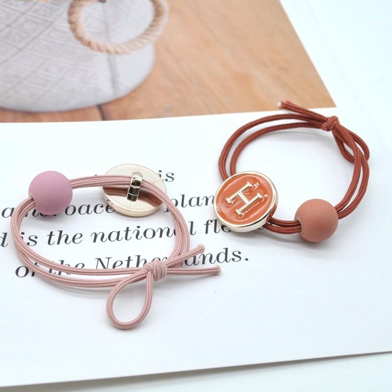 台灣現貨 特價 H字母髮繩 配件加分 字母髮圈 新款韓版頭繩字母發圈簡約百搭發繩扎馬尾髮繩-細節圖4