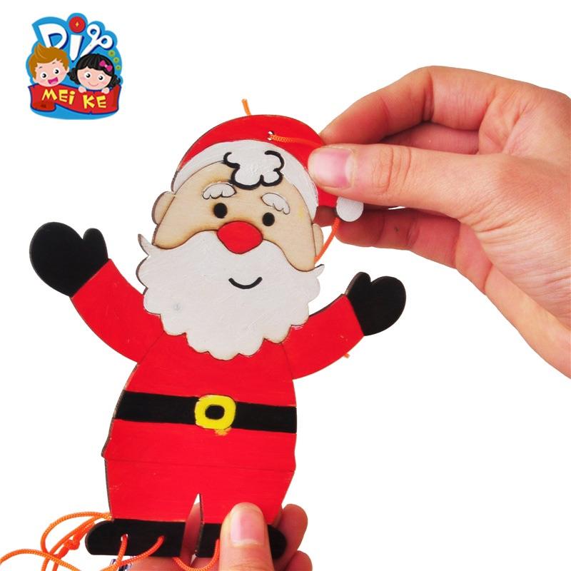 聖誕節慶-木質風鈴 聖誕風鈴 木質玩具 兒童自製作手工DIY木質塗色風鈴掛飾木質風鈴 聖誕風鈴幼兒園禮物 手作 手工-細節圖6