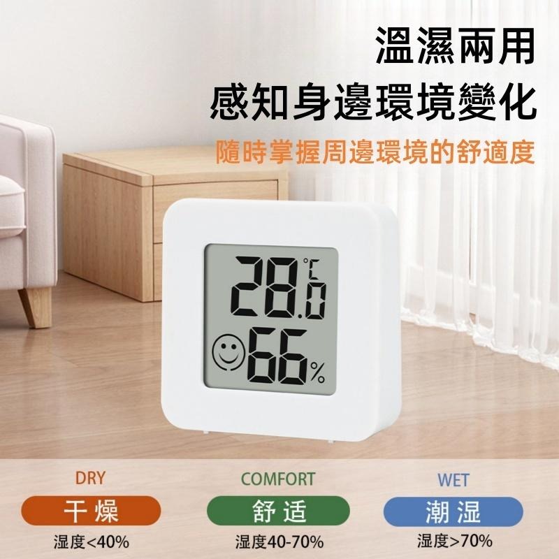🔴台灣現貨+發票 迷你溫濕度計 溫濕度計 溫度計 溼度計 表情顯示 可站立黏貼 露營溫度計 溼度計 溫溼度計-細節圖2