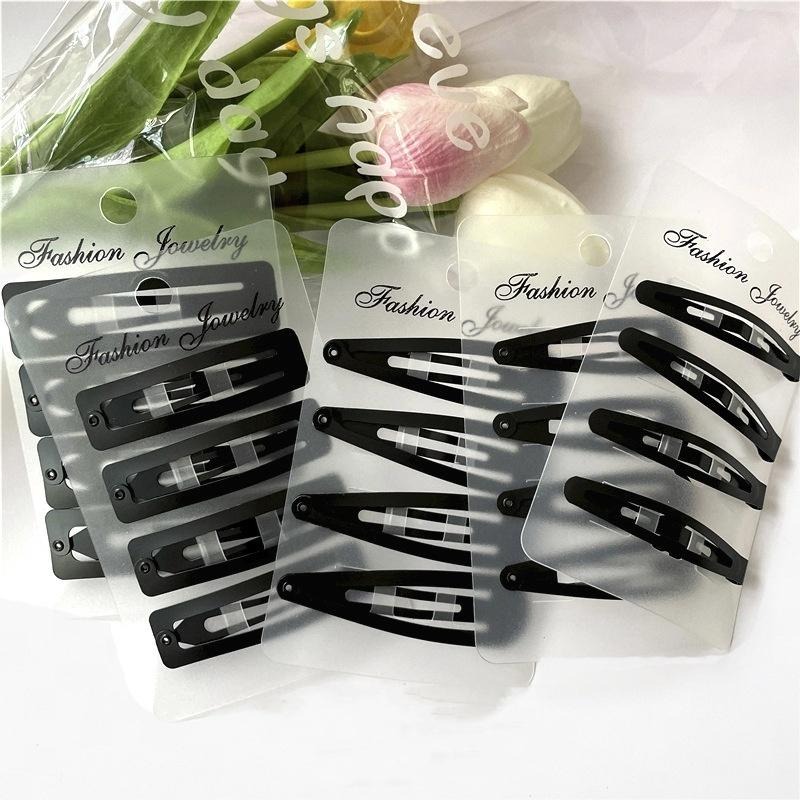 🔴台灣現貨+發票 BB夾 4入水滴夾 髮夾 髮飾 劉海夾 碎髮夾 卡子烤漆髮夾 黑色髮夾 黑色水滴夾-細節圖2