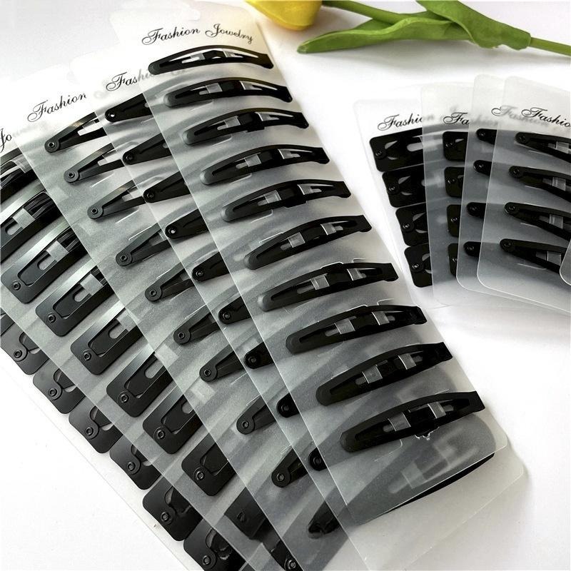 🔴台灣現貨+發票 BB夾 4入水滴夾 髮夾 髮飾 劉海夾 碎髮夾 卡子烤漆髮夾 黑色髮夾 黑色水滴夾-細節圖3