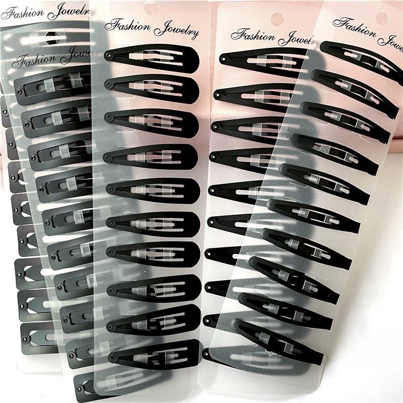 🔴台灣現貨+發票 BB夾 4入水滴夾 髮夾 髮飾 劉海夾 碎髮夾 卡子烤漆髮夾 黑色髮夾 黑色水滴夾-細節圖4