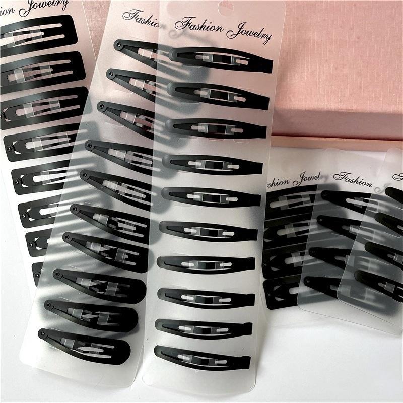 🔴台灣現貨+發票 BB夾 4入水滴夾 髮夾 髮飾 劉海夾 碎髮夾 卡子烤漆髮夾 黑色髮夾 黑色水滴夾-細節圖5