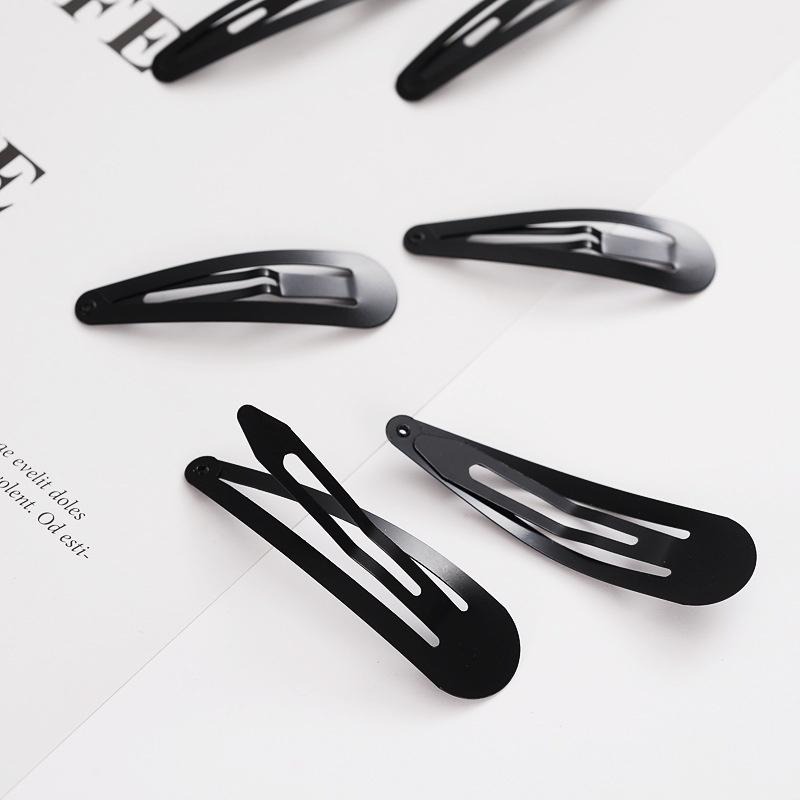 🔴台灣現貨+發票 BB夾 4入水滴夾 髮夾 髮飾 劉海夾 碎髮夾 卡子烤漆髮夾 黑色髮夾 黑色水滴夾-細節圖6