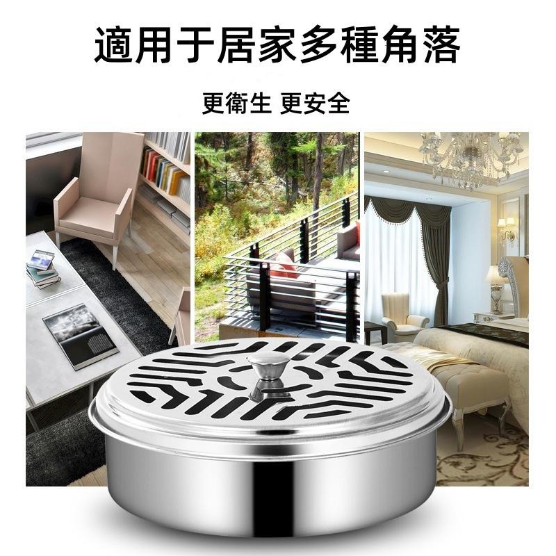 🔴台灣現貨+發票 家用蚊香盤 帶蓋蚊香托盤 附蓋 便攜式鋸齒接灰盤 蚊香架 蚊香盤 帶蓋托盤 檀香盒 居家 室外 露營-細節圖6