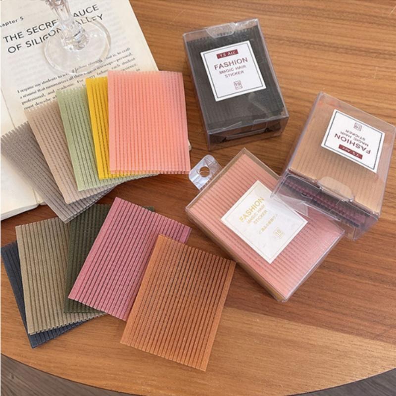 🔴台灣現貨+發票 時尚瀏海貼 瀏海貼 10入 瀏海固定髮貼 瀏海髮貼 魔鬼氈 髮貼片 化妝好物 魔法瀏海貼-細節圖7