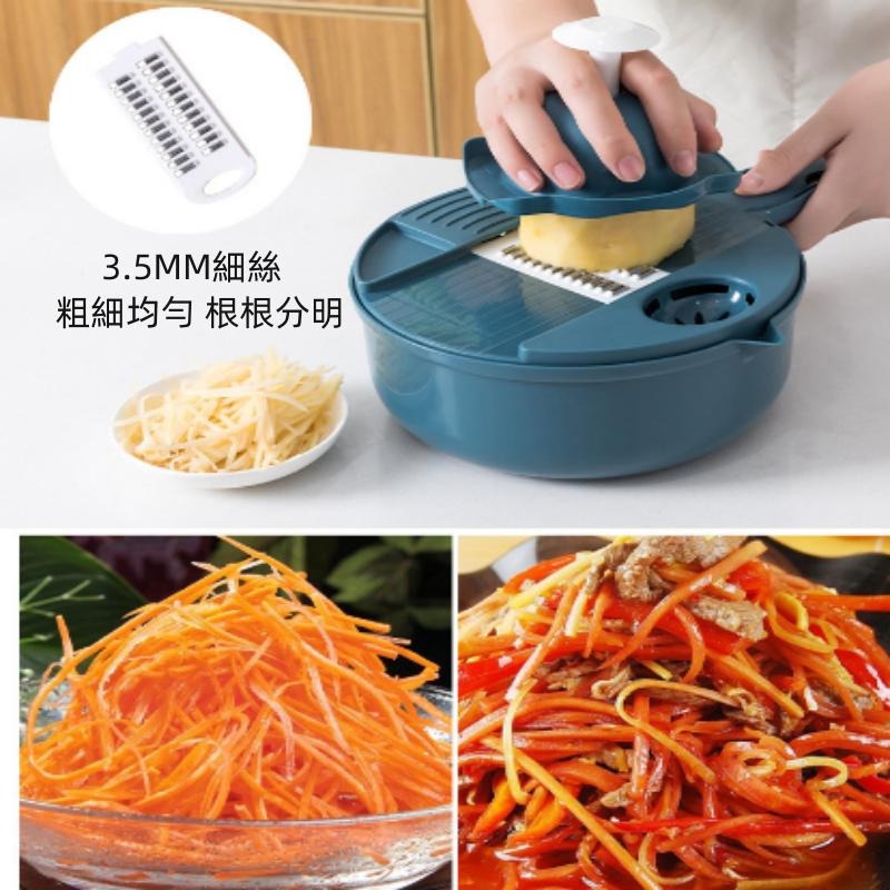 🔴台灣現貨+發票 多功能切菜器 廚房用品切絲器 土豆絲切絲器 土豆擦絲器 傢用廚房切片器 傢用蘿蔔刨絲神器 蘿蔔刨絲器-細節圖3