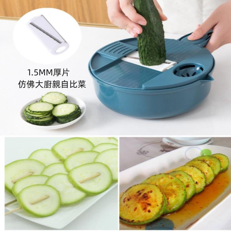 🔴台灣現貨+發票 多功能切菜器 廚房用品切絲器 土豆絲切絲器 土豆擦絲器 傢用廚房切片器 傢用蘿蔔刨絲神器 蘿蔔刨絲器-細節圖5