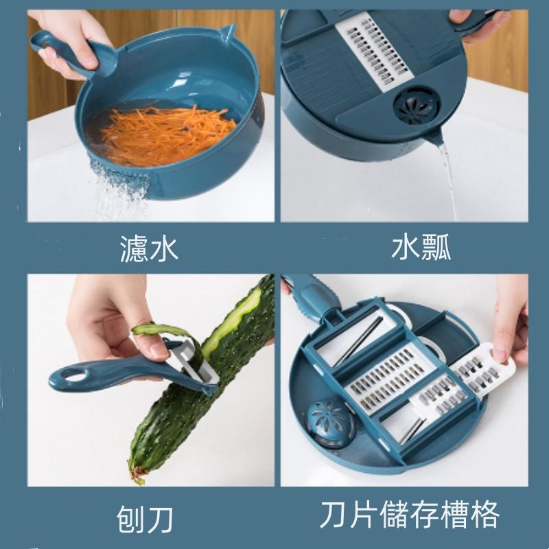 🔴台灣現貨+發票 多功能切菜器 廚房用品切絲器 土豆絲切絲器 土豆擦絲器 傢用廚房切片器 傢用蘿蔔刨絲神器 蘿蔔刨絲器-細節圖7