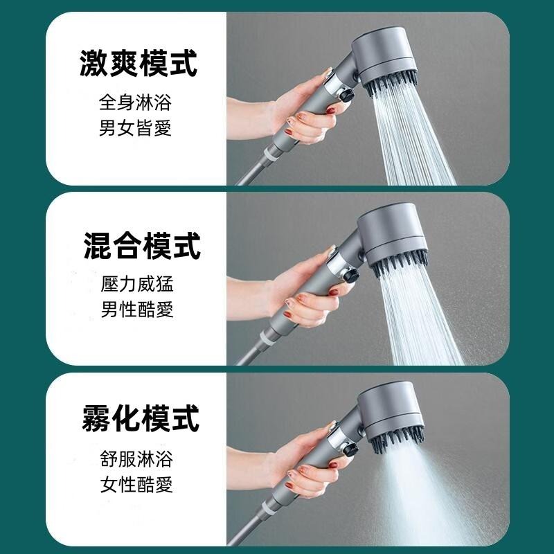 🔴台灣現貨+發票【增壓過濾蓮蓬頭】蓮蓬頭 按摩蓮蓬頭 蓮蓬頭 花灑蓮蓬頭 加壓過濾蓮蓬頭 出水三擋 一鍵止水 濾芯-細節圖6