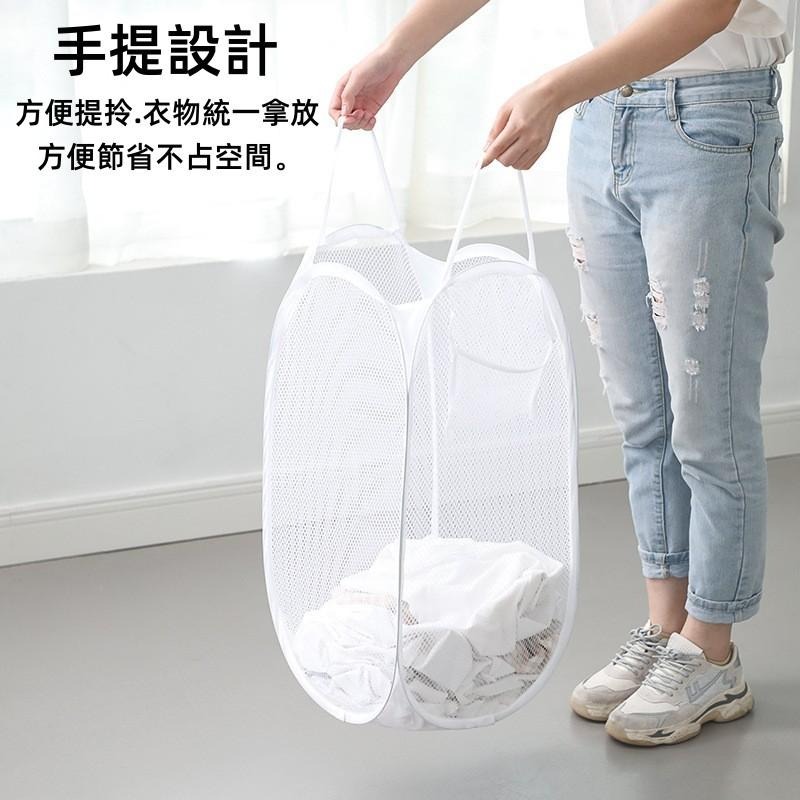 🔴台灣現貨+發票 網格摺疊洗衣籃 髒衣籃 洗衣籃 收納籃 收納神器 網格 家居 分類放置籃-細節圖2