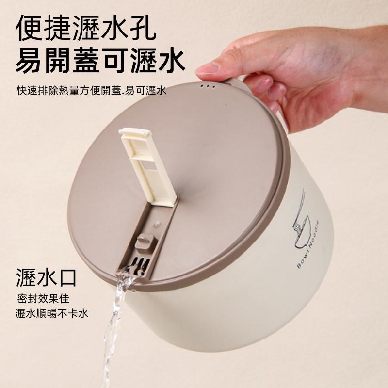 🔴台灣現貨+發票 泡麵碗 大容量1500ml 304不鏽鋼泡麵碗 隔熱碗 大碗公 瀝水泡麵碗 碗 不鏽鋼碗 便當碗-細節圖6