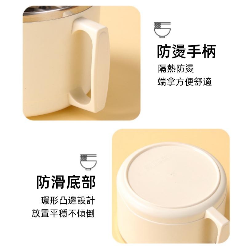 🔴台灣現貨+發票 泡麵碗 大容量1500ml 304不鏽鋼泡麵碗 隔熱碗 大碗公 瀝水泡麵碗 碗 不鏽鋼碗 便當碗-細節圖7