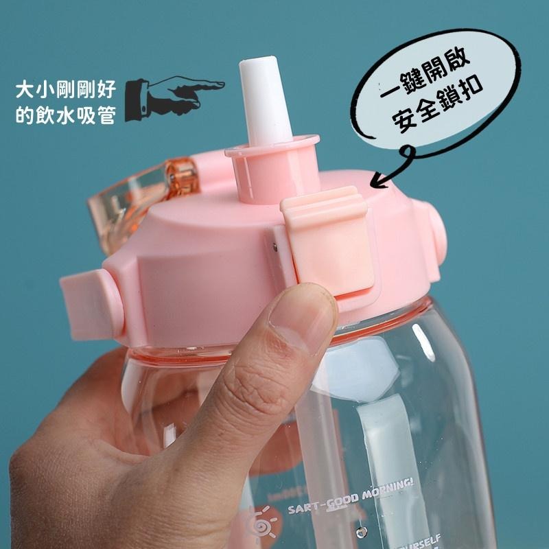 🔴現貨【運動大水壺】 2公升提把水壺 2000ml 大容量水壺 附吸管 健身用 附提把 外出攜帶-細節圖4