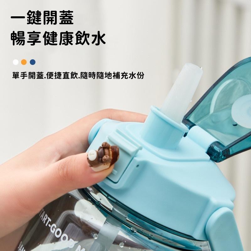 🔴現貨【運動大水壺】 2公升提把水壺 2000ml 大容量水壺 附吸管 健身用 附提把 外出攜帶-細節圖5