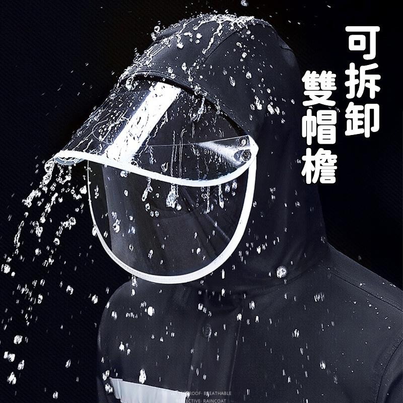 🔴現貨【反光機車雨衣】成人雨衣 加厚式 兩件式雨衣 雨衣 雨褲 雨衣套裝 摩托車雨衣 防水防風 2件式雨衣 反光條雨衣-細節圖3