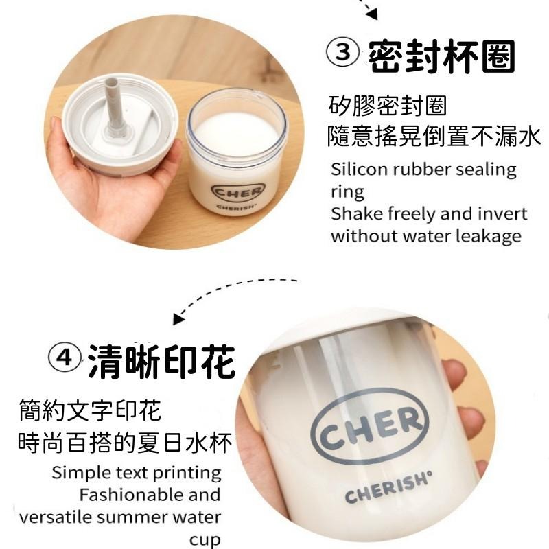 🔴台灣現貨+發票 塑料水杯 簡約高顏值吸管杯 迷你學生便攜杯 噸噸水杯 咖啡隨手杯330ml-細節圖7