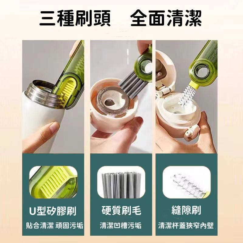 🔴台灣現貨+發票【三合一杯蓋刷】杯蓋清潔刷 多功能杯蓋刷 多功能清潔刷 迷你刷 奶瓶刷 小型清潔刷 清潔刷 杯刷-細節圖7
