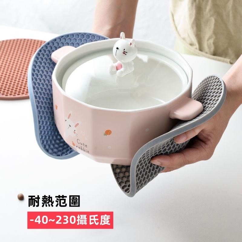 🔴現貨【圓型隔熱墊】蜂窩防水桌墊 隔熱墊 矽膠餐墊 餐墊 盤墊 鍋碗防滑墊 廚房桌墊 止滑墊 鍋墊 杯墊-細節圖3