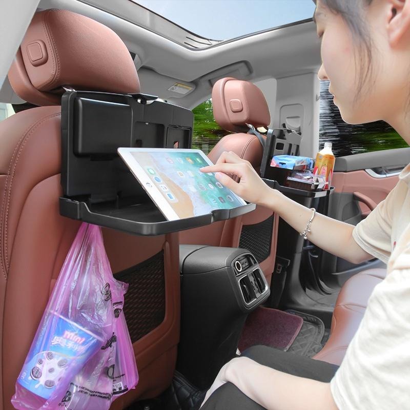 🔴現貨【汽車餐盤】後座餐桌 椅背餐桌 書桌 飲料架 杯架 椅背平板支架 手機支架 飲料架杯架 手機支架 椅背電腦支架-細節圖2