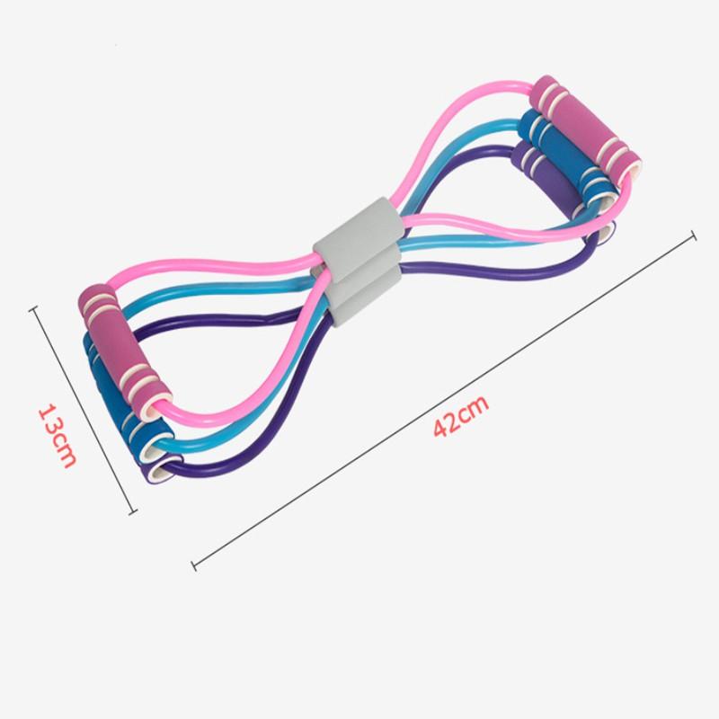 🔴現貨【8字拉力繩】 瑜伽拉力帶 八字拉繩 瑜珈伸展帶 彈力帶 擴胸繩 拉力器 彈力繩 瑜珈繩 健身擴胸 塑胸器-細節圖9