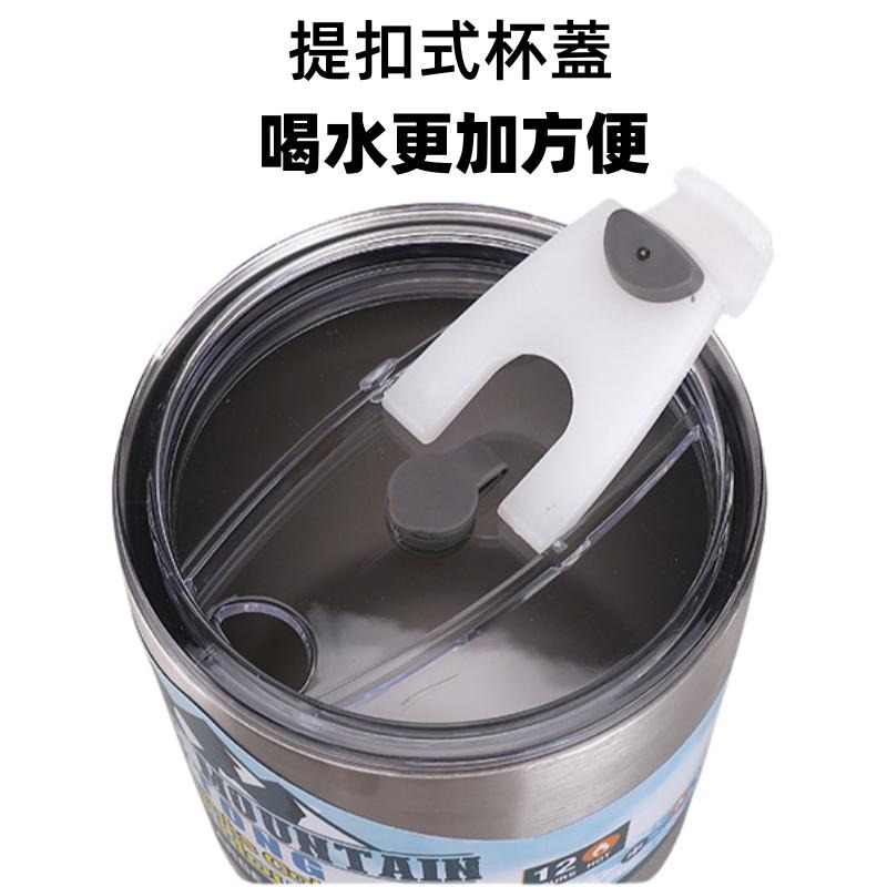 🔴台灣現貨+發票 冰霸杯 大容量900ml 雙飲304不銹鋼冰霸杯 不鏽鋼保溫杯 保溫瓶 飲料杯 隨行杯 保溫杯 環保杯-細節圖5