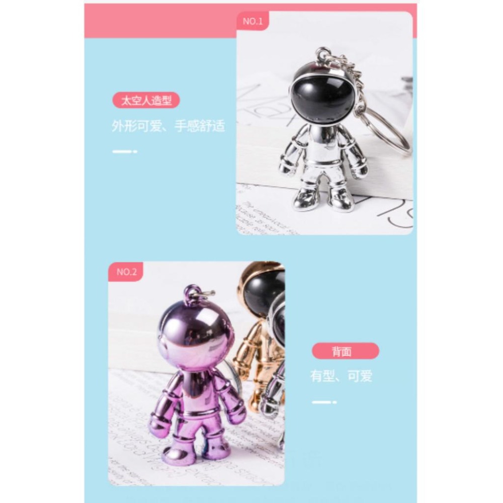🔴台灣現貨+發票 太空人鑰匙圈 宇航員吊飾 掛飾 包包吊飾 鑰匙扣 可愛 學生 情侶 禮物 背包掛件 宇宙-細節圖7