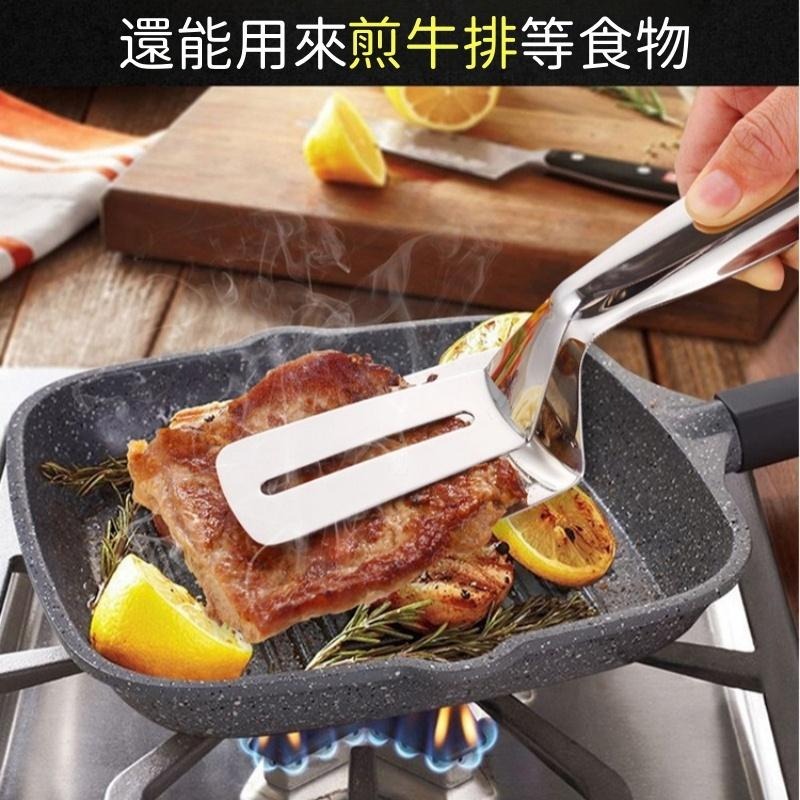🔴台灣現貨+發票 不鏽鋼煎鏟夾 煎鏟+夾子 不鏽鋼煎魚夾 煎魚夾子 夾子 廚房夾 料理夾 料理用品 廚房用品 不鏽鋼夾子-細節圖2