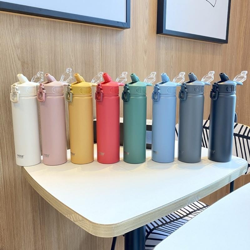 🔴台灣現貨+發票 吸管保溫杯 TYESO 泰碩 304不銹鋼 保冷保熱 530 750毫升 咖啡杯保溫杯飲料杯 手提-細節圖5